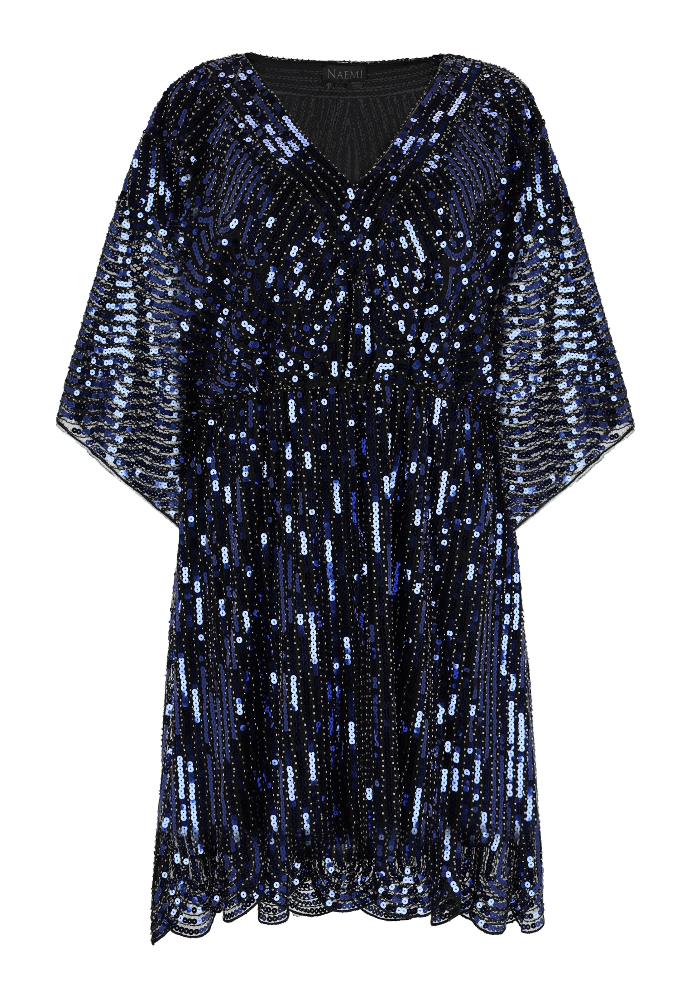 Robe de cocktail NAEMI en bleu : devant