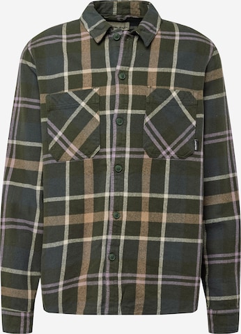 BLEND Regular fit Button Up Shirt 'Shacket' in Green: front