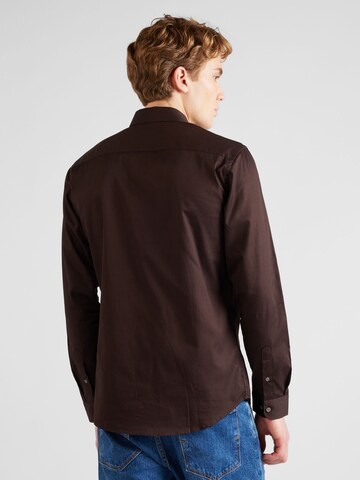 Coupe slim Chemise JACK & JONES en marron