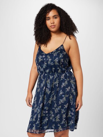 Vero Moda Curve Zomerjurk 'SMILLA' in Blauw: voorkant