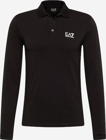 melns EA7 Emporio Armani T-Krekls: no priekšpuses