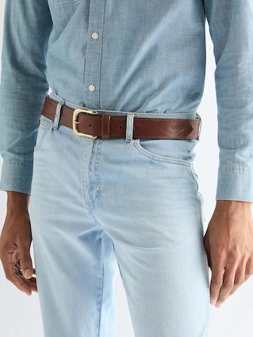 WRANGLER Belt 'Western Stitch' in Brown: front