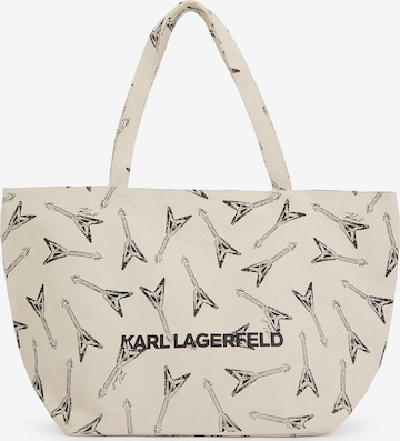 Karl Lagerfeld Μεγάλη τσάντα σε λευκό: μπροστά