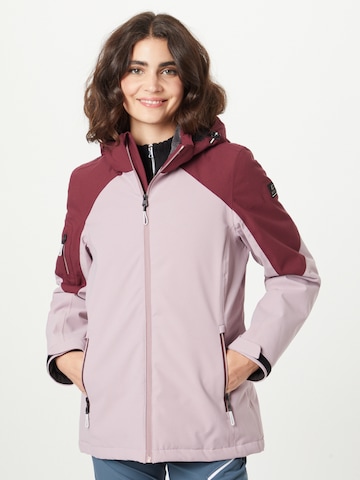 KILLTEC Outdoor Jacket 'KOW' in Purple: front