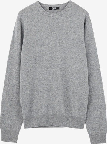 GOBI Cashmere Trui 'Men's Essential Crewneck Cashmere Sweater' in Grijs: voorkant