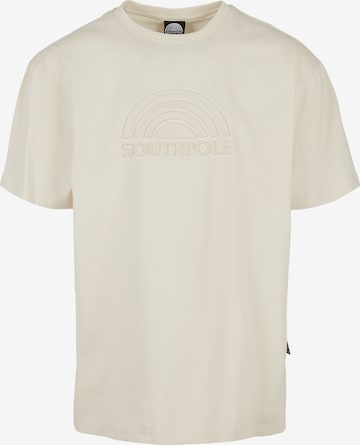 T-Shirt SOUTHPOLE en beige : devant