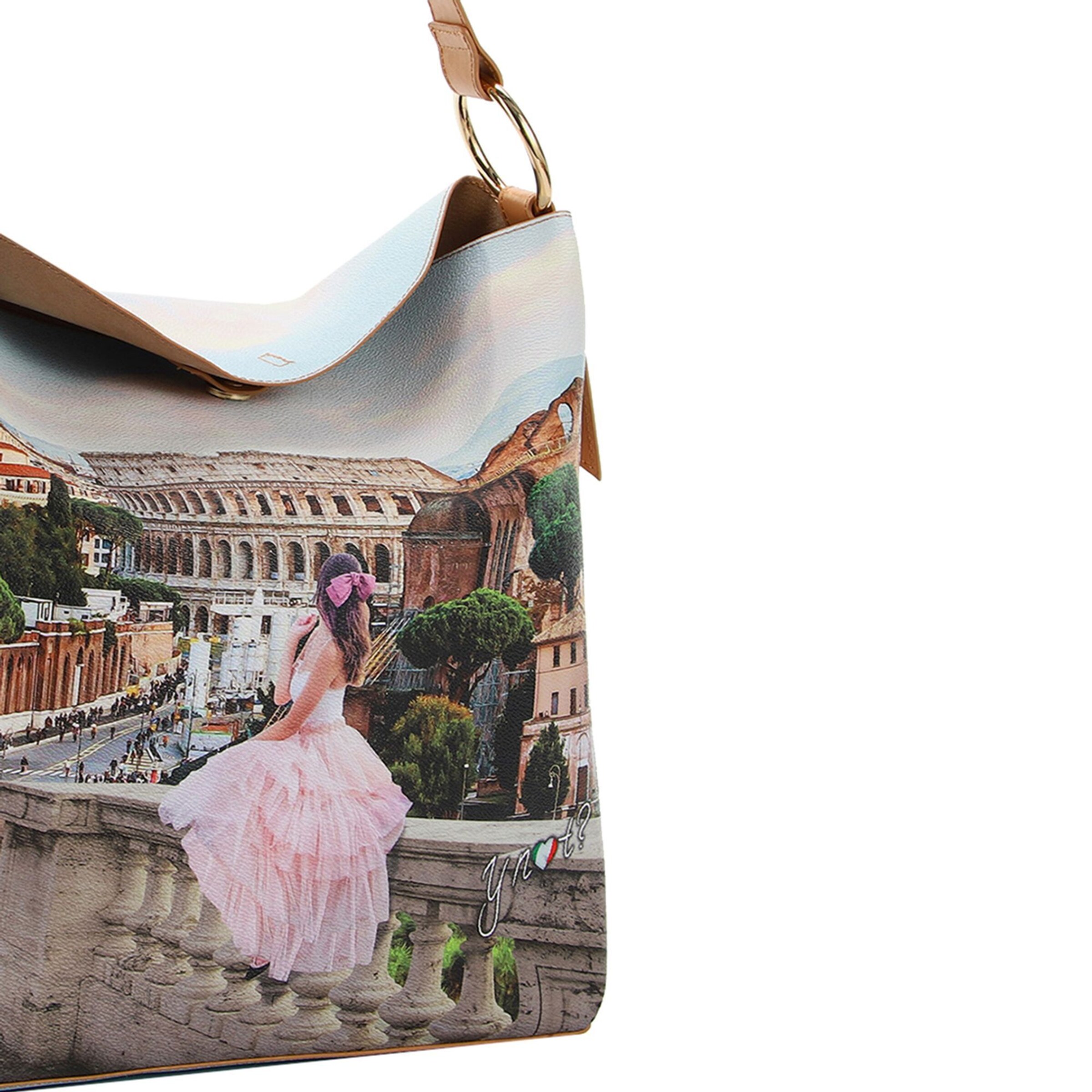 Sac bandoulière 'Yesbag' Y Not? en beige