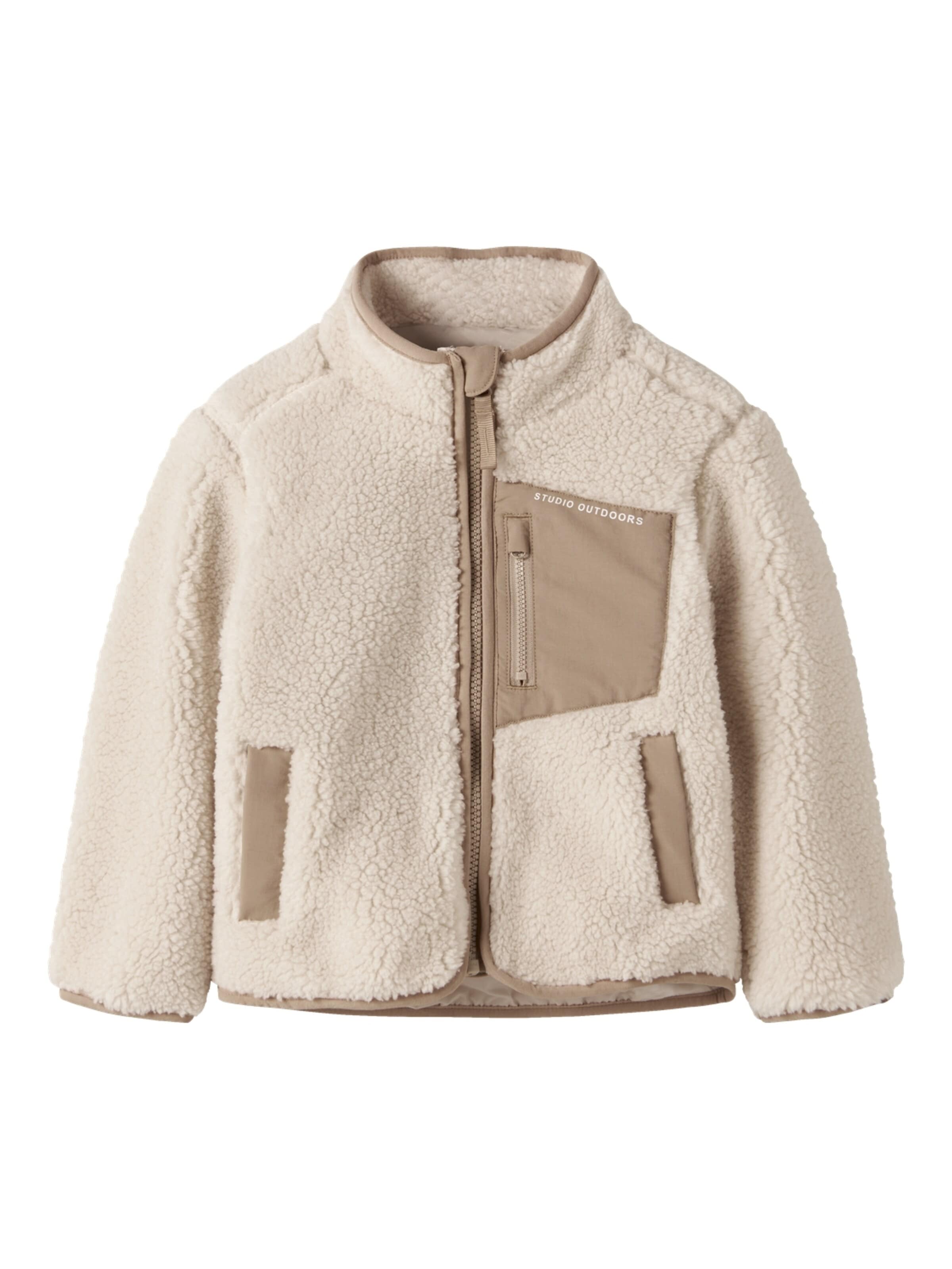 NAME IT Fleecejacke 'Mattia' in Beige: Vorderseite