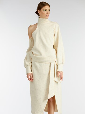 KAN Rok 'FEATHER' in Beige: voorkant