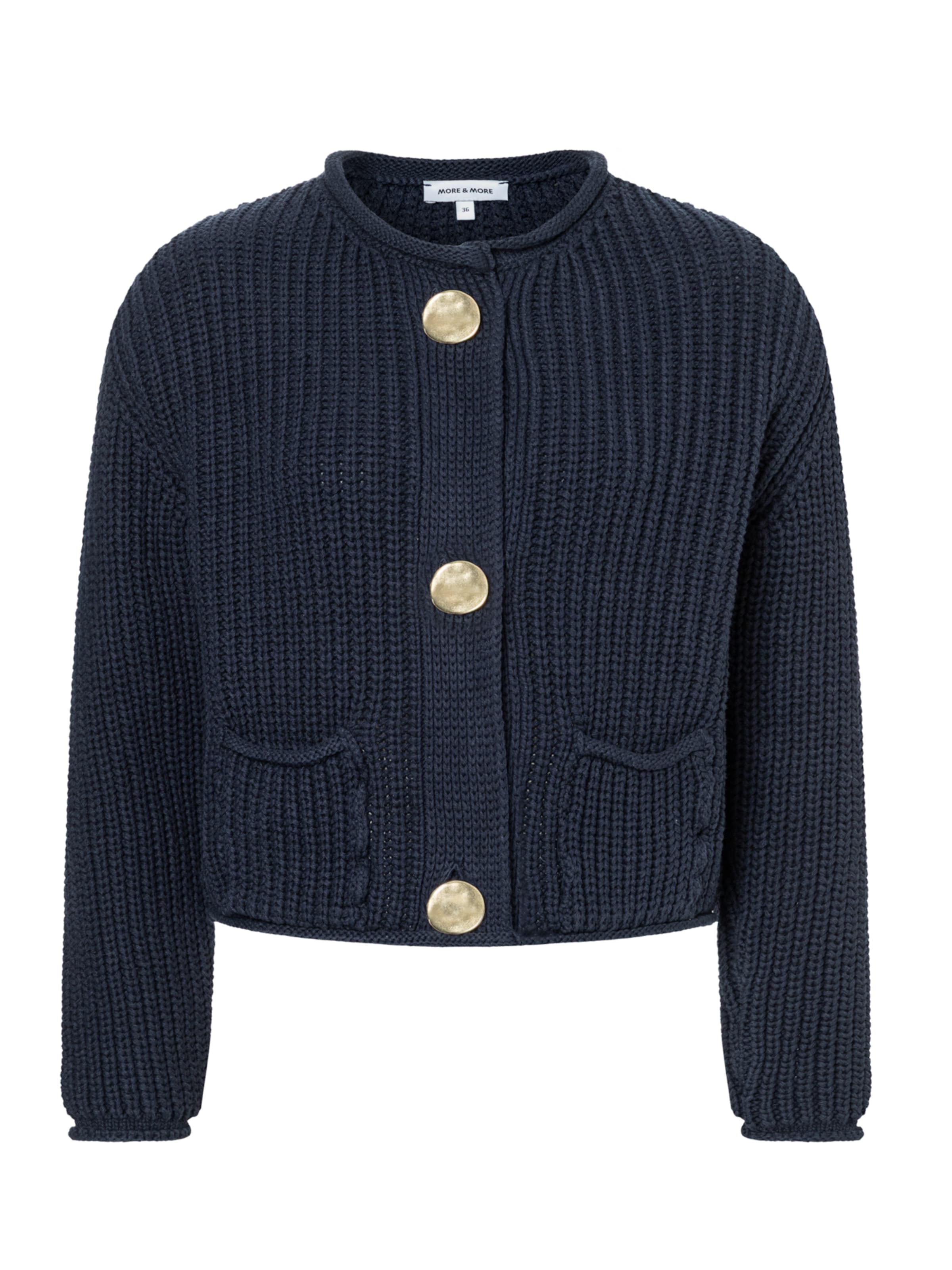 MORE & MORE Knit Cardigan in Blue: front