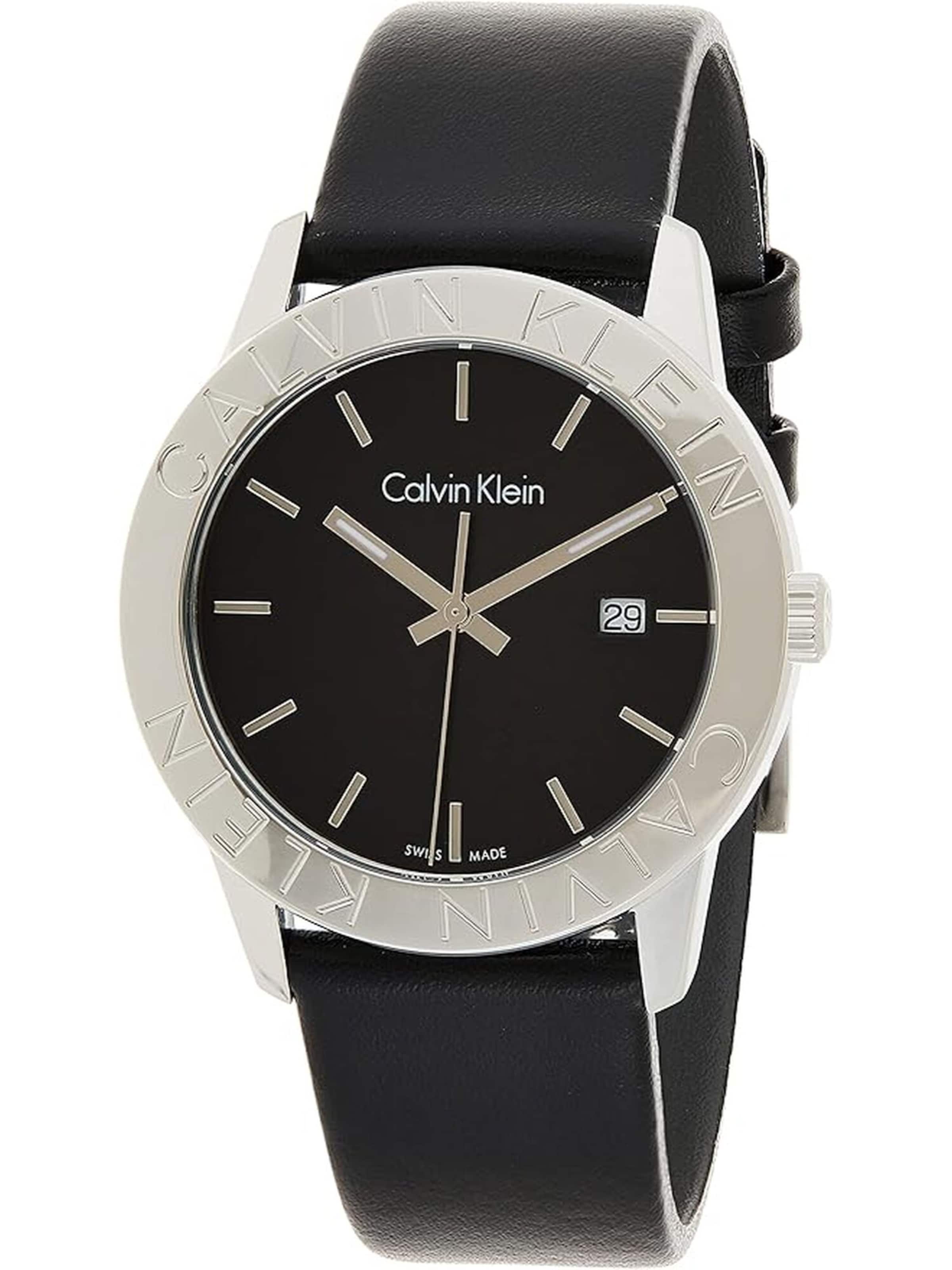 Calvin Klein - Uhren Quarzuhr K7Q211C1 Swiss Made in Schwarz: Vorderseite