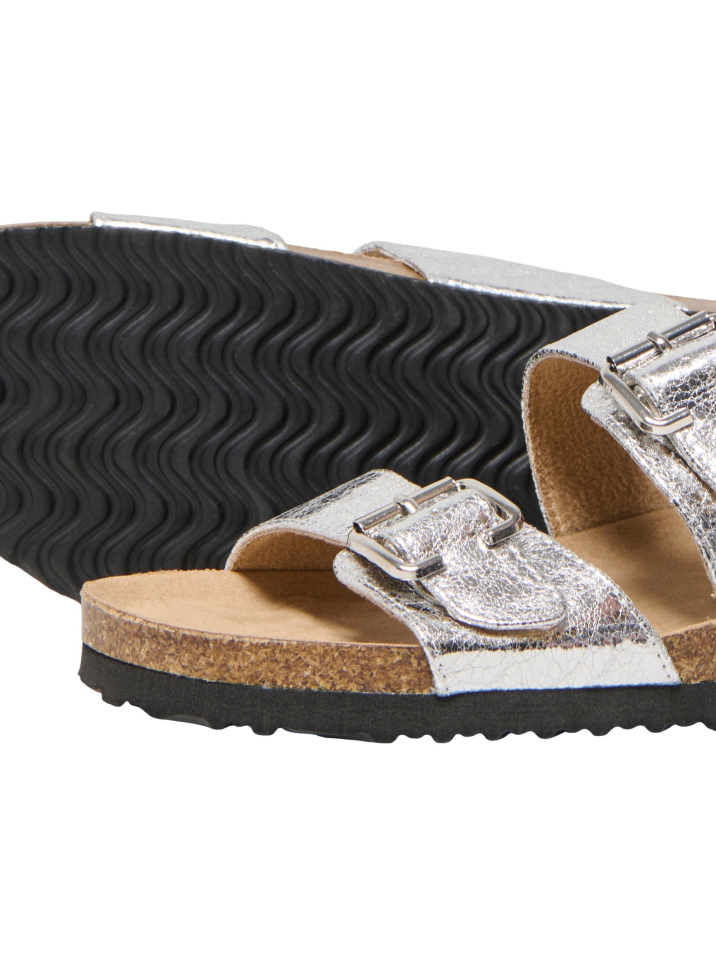 ONLY SHOES Muiltjes 'Maxi' in Zilver