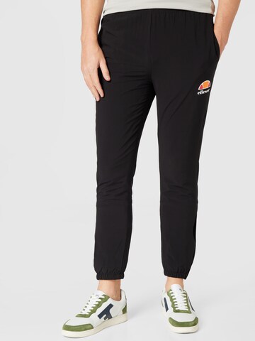 ELLESSE Tapered Workout Pants 'Ezio' in Black: front