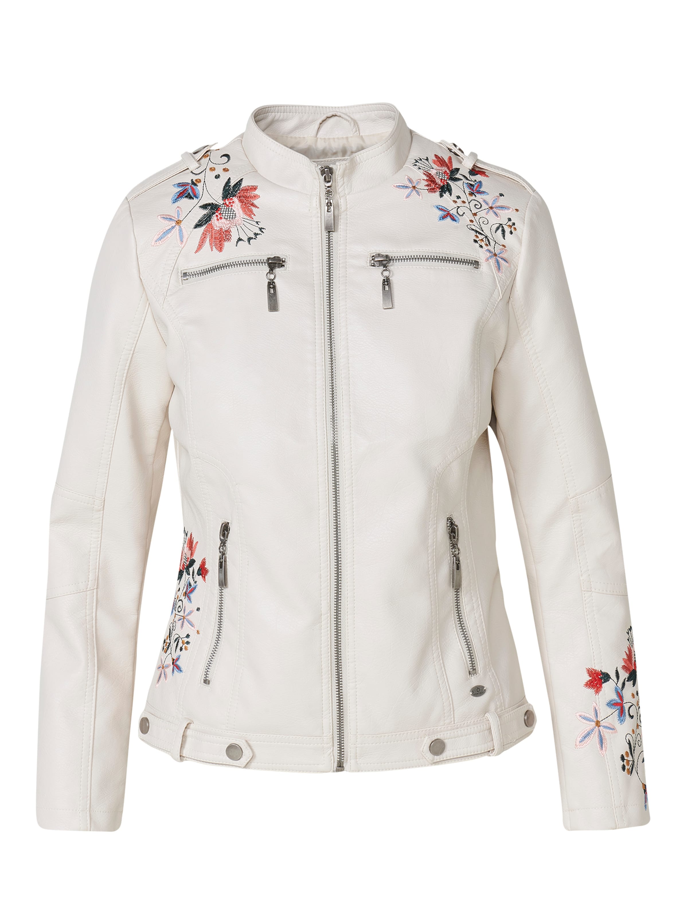 KOROSHI Přechodná bunda – bílá: přední strana