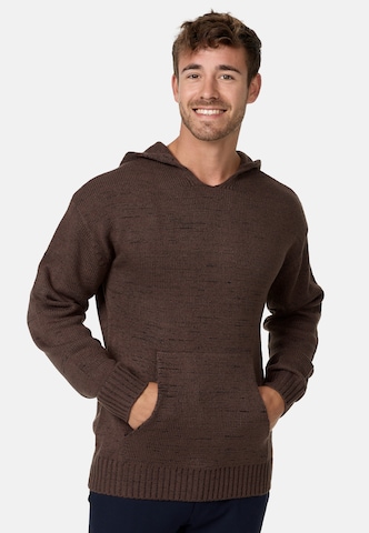 INDICODE JEANS Sweater 'Ledger' in Brown: front