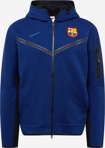 NIKE Αθλητική ζακέτα φούτερ 'FC Barcelona' σε μπλε: μπροστά