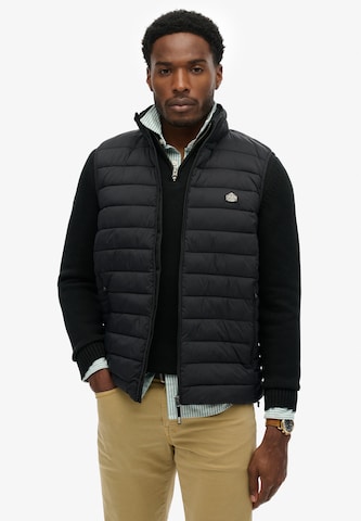Superdry Bodywarmer 'Fuji Lite' in Zwart: voorkant