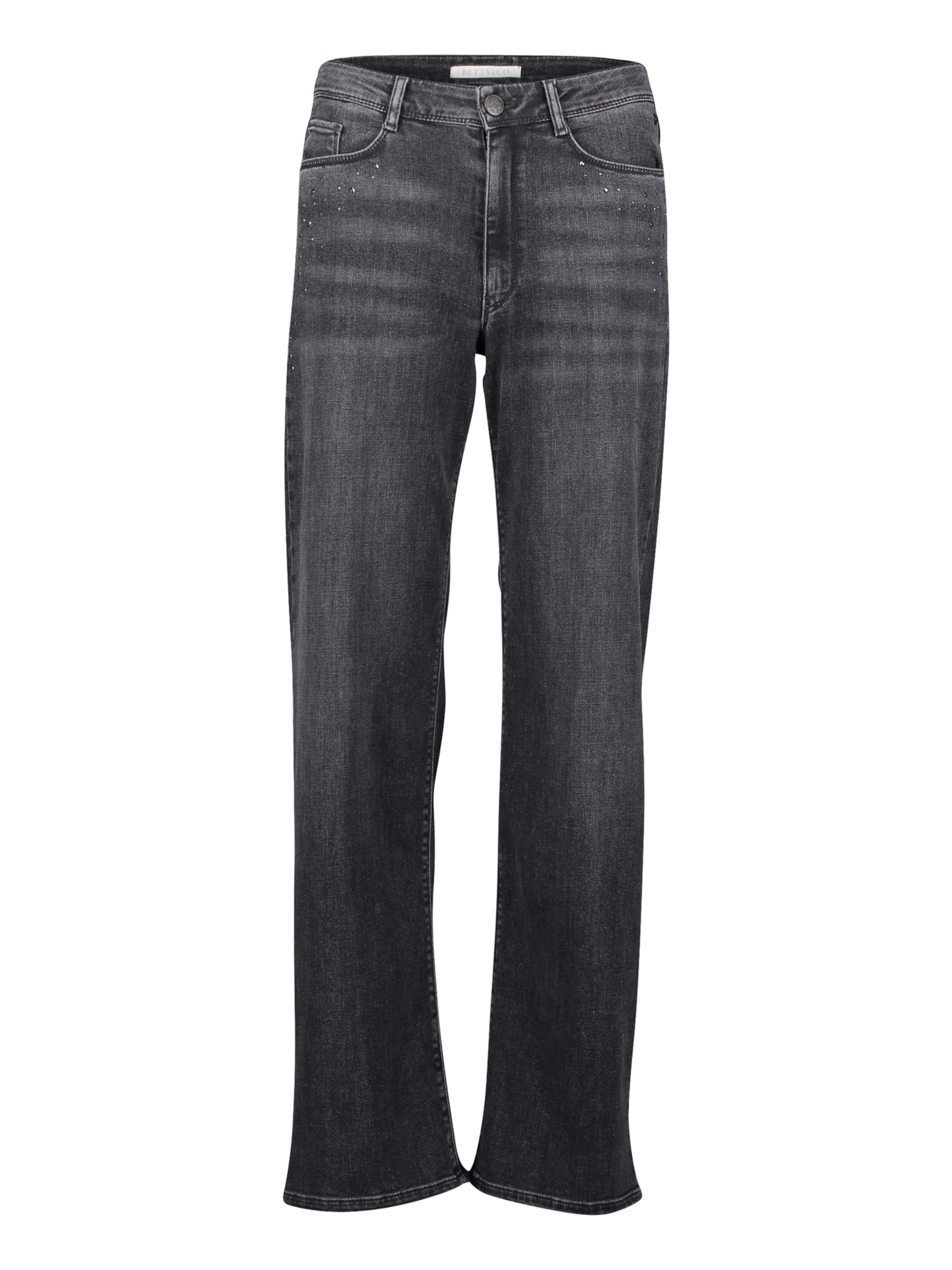 Coupe slim Jean Betty & Co en noir : devant