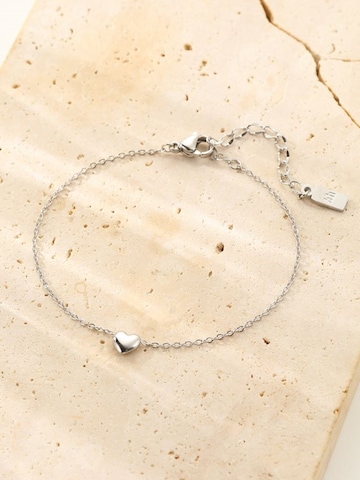 Braccialetto 'Bold Heart' di Hey Happiness in argento