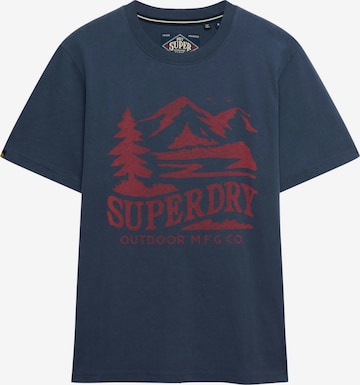 T-Shirt 'Retro Outdoor' Superdry & Co en bleu : devant