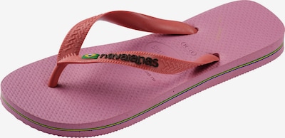 37-38 dydžio Šlepetės per pirštą 'Brasil' iš HAVAIANAS, spalva – ryškiai rožinė spalva, Prekių apžvalga