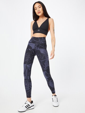 ADIDAS PERFORMANCE Skinny Workout Pants in Blue