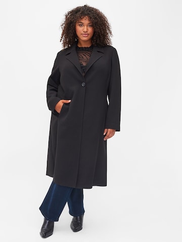 Zizzi Between-Seasons Coat 'MSAVANNAH' in Black: front