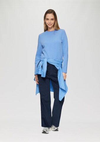 QS Regular Bundfaltenhose in Blau