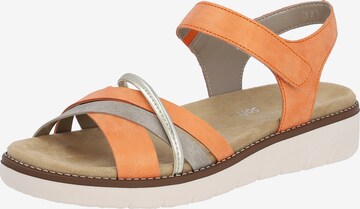 REMONTE Strap Sandals in Orange: front