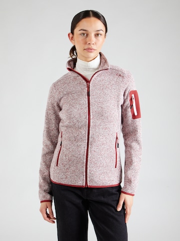 CMP Functionele fleece jas in Rood: voorkant