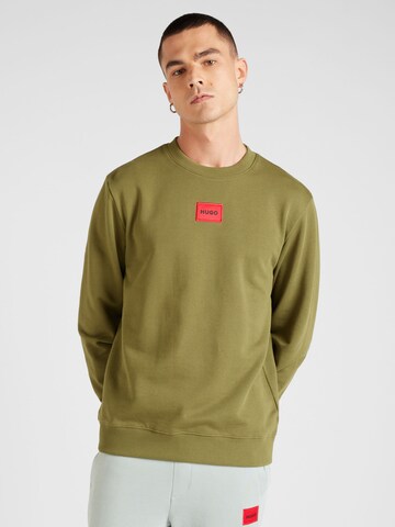 HUGO Sweatshirt 'Diragol212' in Groen: voorkant