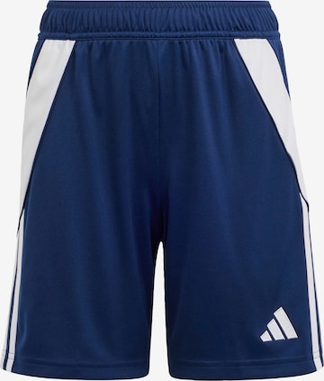 ADIDAS PERFORMANCE Regular Workout Pants 'Tiro 24' in Blue: front