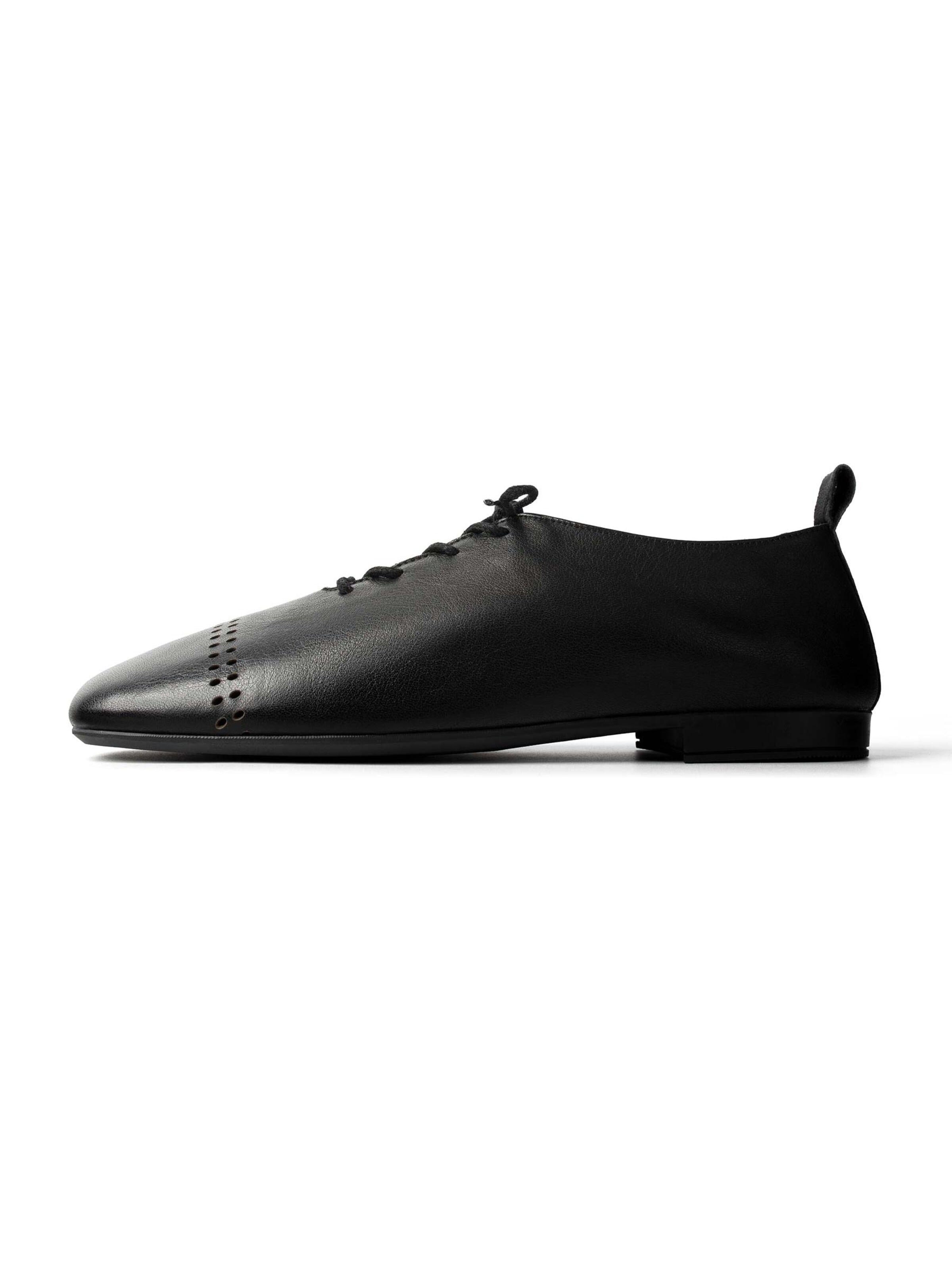 Scarpa stringata 'SUNSETS WE REMEMBER' di L37 HANDMADE SHOES in nero: frontale