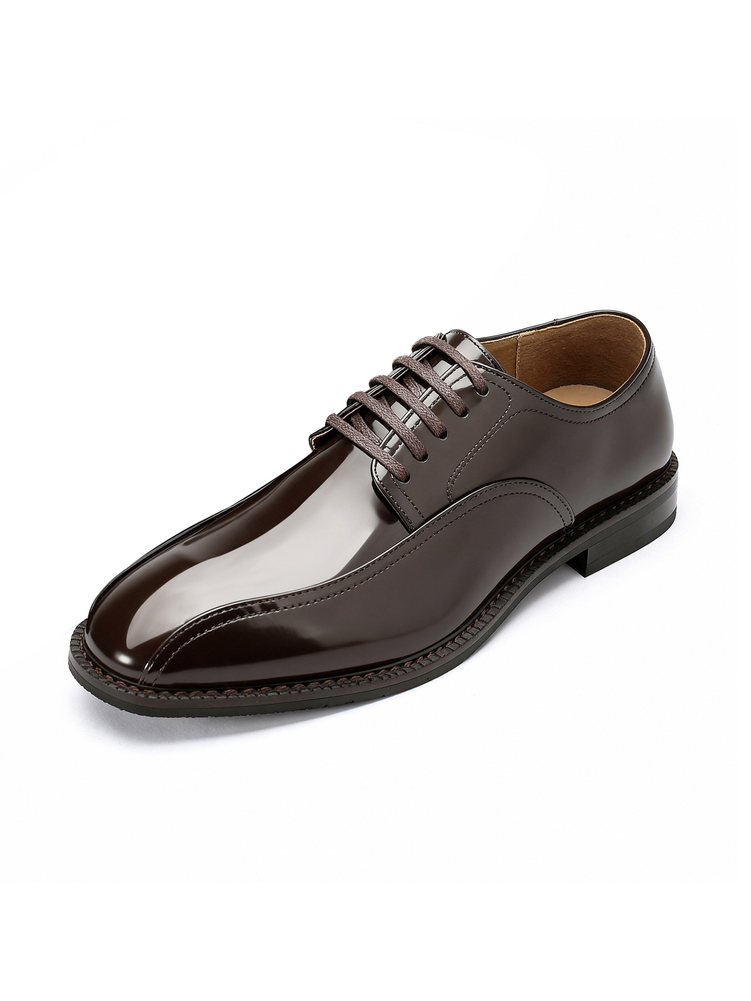 ALLTHEMEN Lace-Up Shoes 'Schwebe' in Brown: front