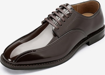 ALLTHEMEN Lace-Up Shoes 'Schwebe' in Brown: front