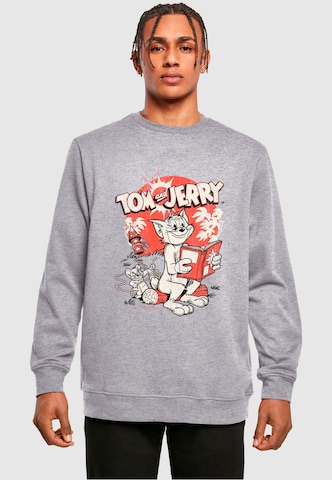 ABSOLUTE CULT Sweatshirt 'Tom And Jerry - Rocket Prank' in Grijs: voorkant