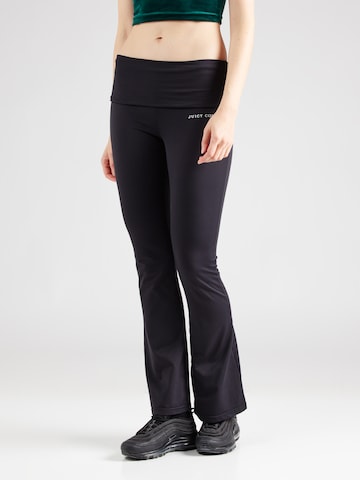 Evazați Pantaloni sport de la Juicy Couture Sport pe negru: față