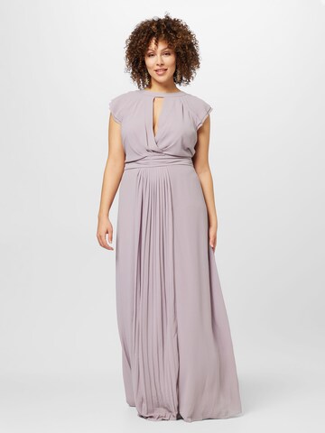 Robe de soirée TFNC Plus en violet : devant