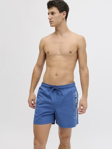 JACK & JONES Swimming shorts 'Jack & Jones Heren Zwemshort JPSTMAUI WAVE Logo Effen' in Blue