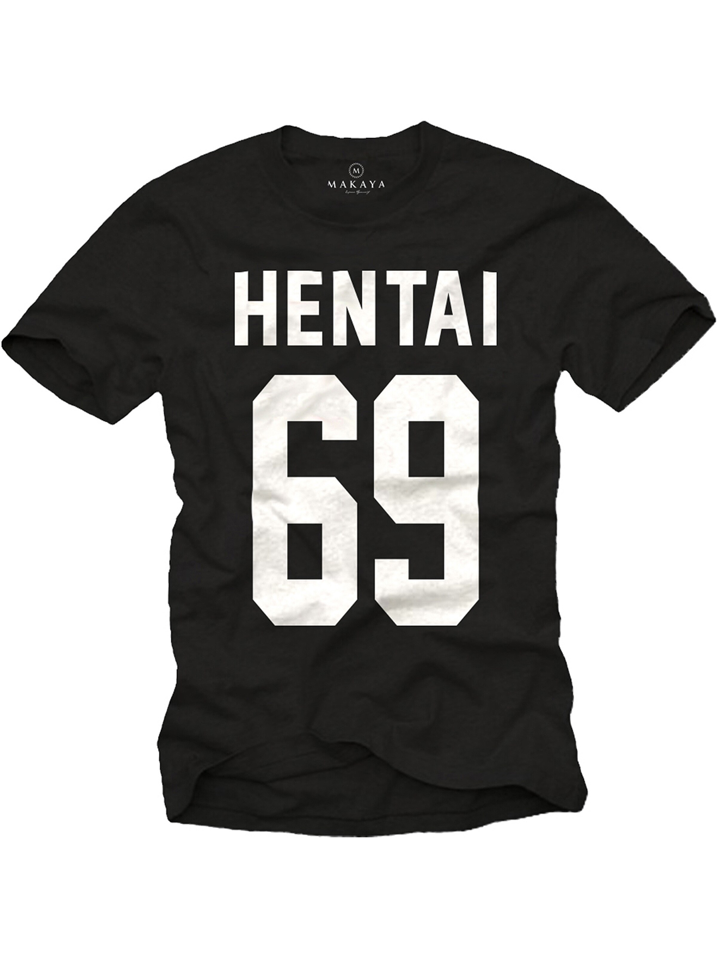 MAKAYA Shirt 'HENTAI69' in Black: front
