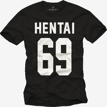 MAKAYA Shirt 'HENTAI69' in Black: front