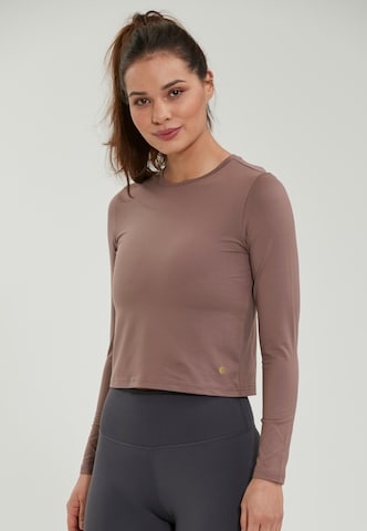 Athlecia Performance Shirt in Brown: front