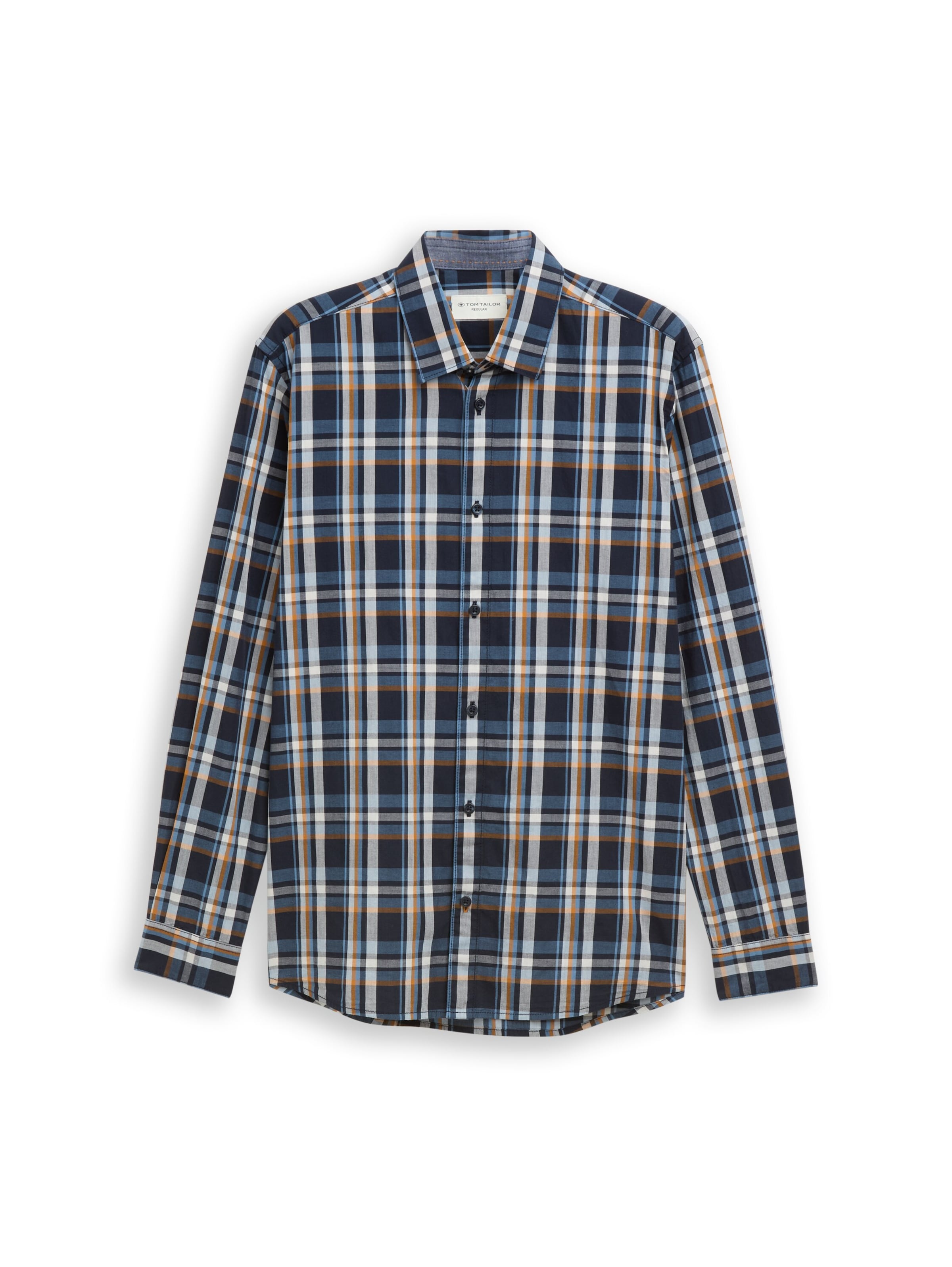 TOM TAILOR Regular fit Button Up Shirt in Blue: front