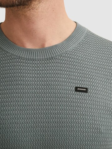 T-Shirt 'T-shirt in cotton/modal with texture' VANGUARD en bleu
