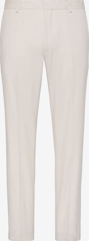 Coupe slim Pantalon à plis Calvin Klein en blanc : devant