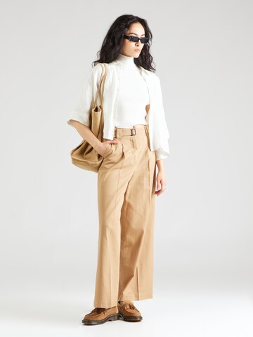 Weekend Max Mara Loosefit Bandplooibroek 'PINO' in Beige