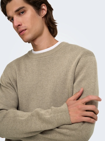 Only & Sons Sweater 'ONSTING' in Grey