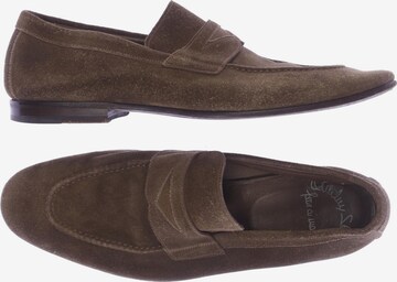 Santoni Flats & Loafers in 40,5 in Brown: front