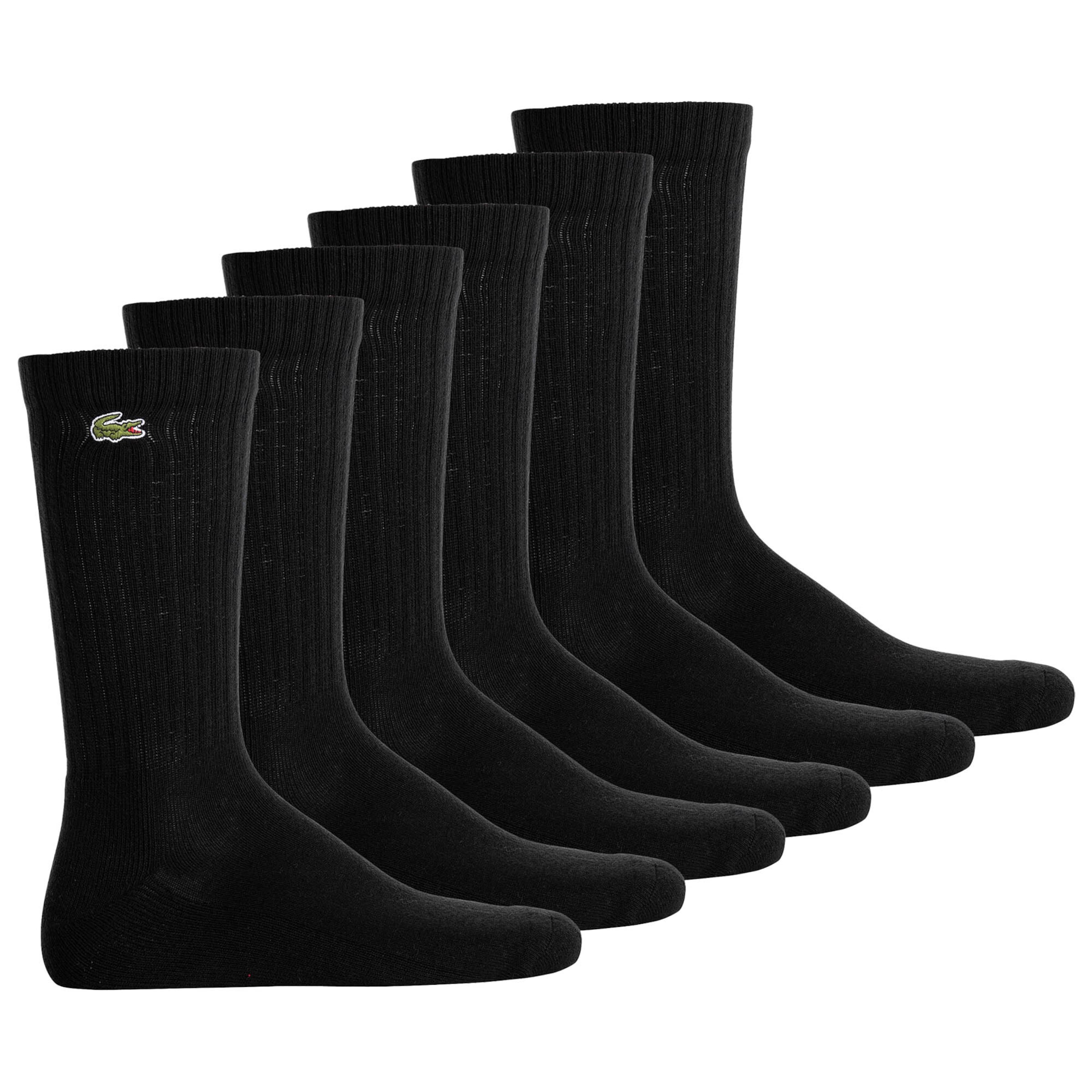 Chaussettes LACOSTE en noir : devant