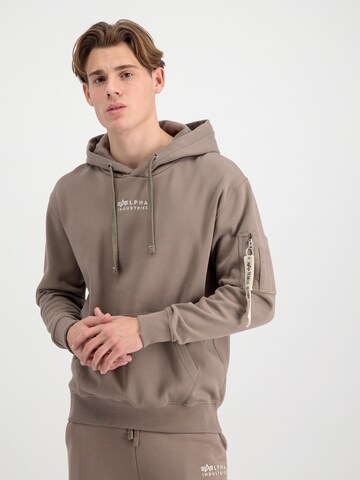 ALPHA INDUSTRIES Sweatshirt i brun: framsida